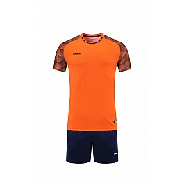 Футбольная форма для детей Europaw 028 Classic light (kid) оранжево-темно-синяя [2XS]