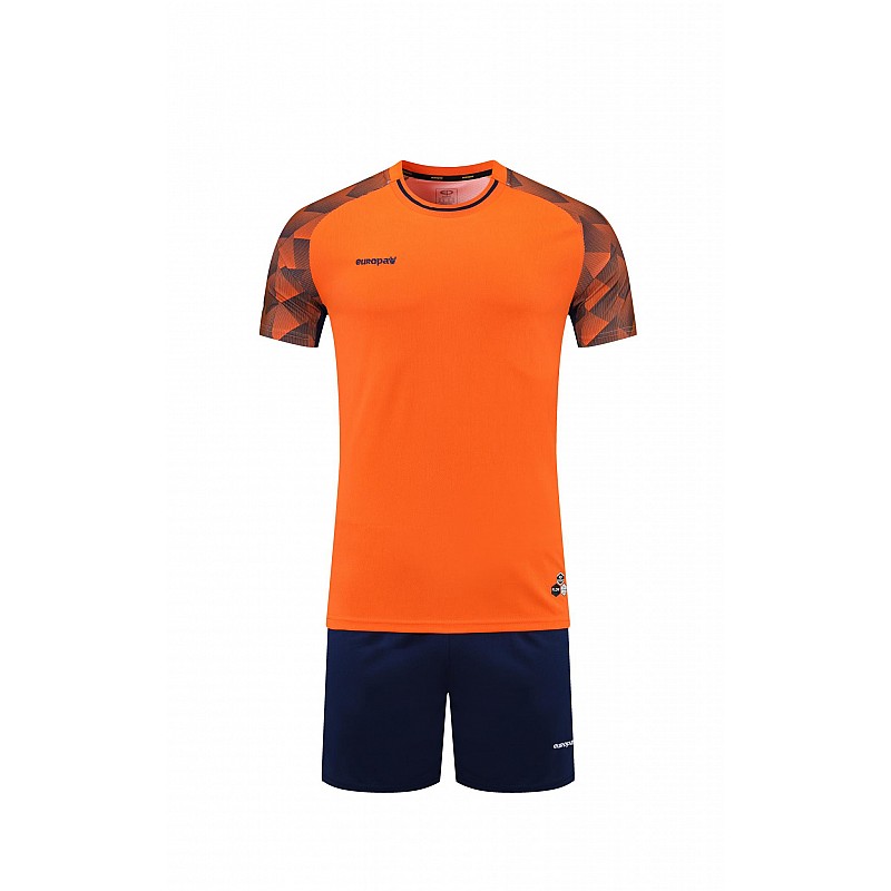 Футбольная форма для детей Europaw 028 Classic light (kid) оранжево-темно-синяя [2XS] фото товара