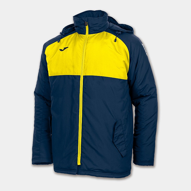 Andes куртка с капюшоном сочетание темно-синего и желтого L фото товара
