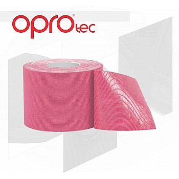Кинезиологический тейп OPROtec Kinesiology Tape TEC57543 розовый 5cм*5м