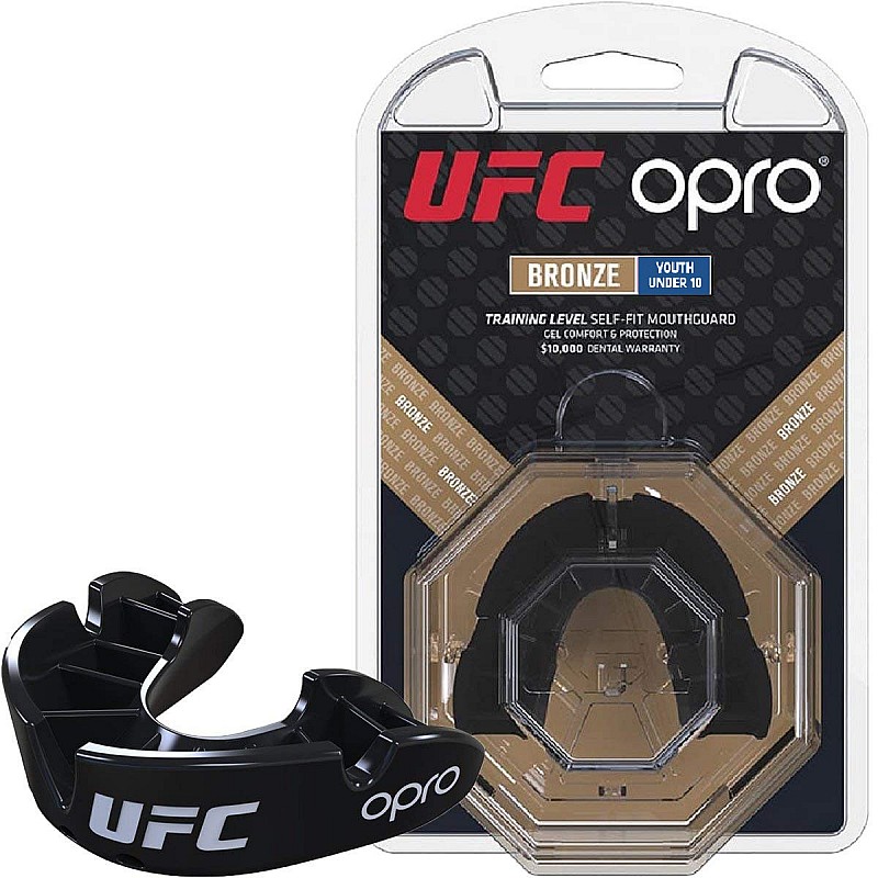 Капа OPRO Junior Bronze UFC Hologram Black (art.002264001)