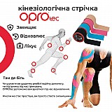 Кинезиологический тейп OPROtec Kinesiology Tape TEC57541 черный 5cм*5м