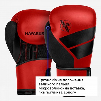 Боксерские перчатки Hayabusa S4 - Красные 14oz - фото 2