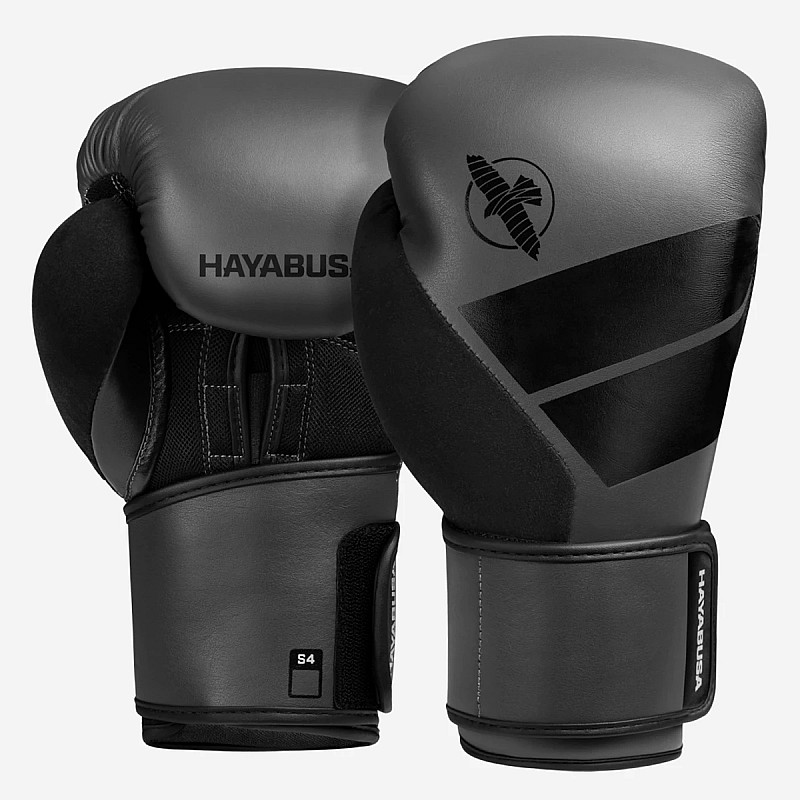 Боксерские перчатки Hayabusa S4 - Серые 16oz (Original) Кожа