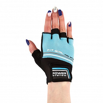Перчатки для фитнеса и тяжелой атлетики Power System Fit Girl Evo PS-2920 Blue XS