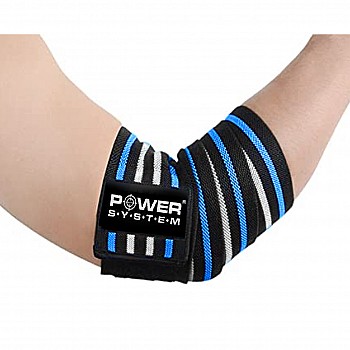 Локтевые бинты Power System Elbow Wraps PS-3600 Blue/Black