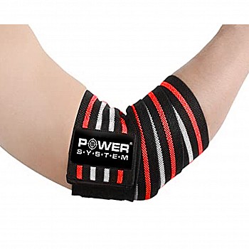 Локтевые бинты Power System Elbow Wraps PS-3600 Red/Black