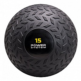 Мяч SlamBall для кроссфита и фитнеса Power System PS-4117 15 кг рифленый