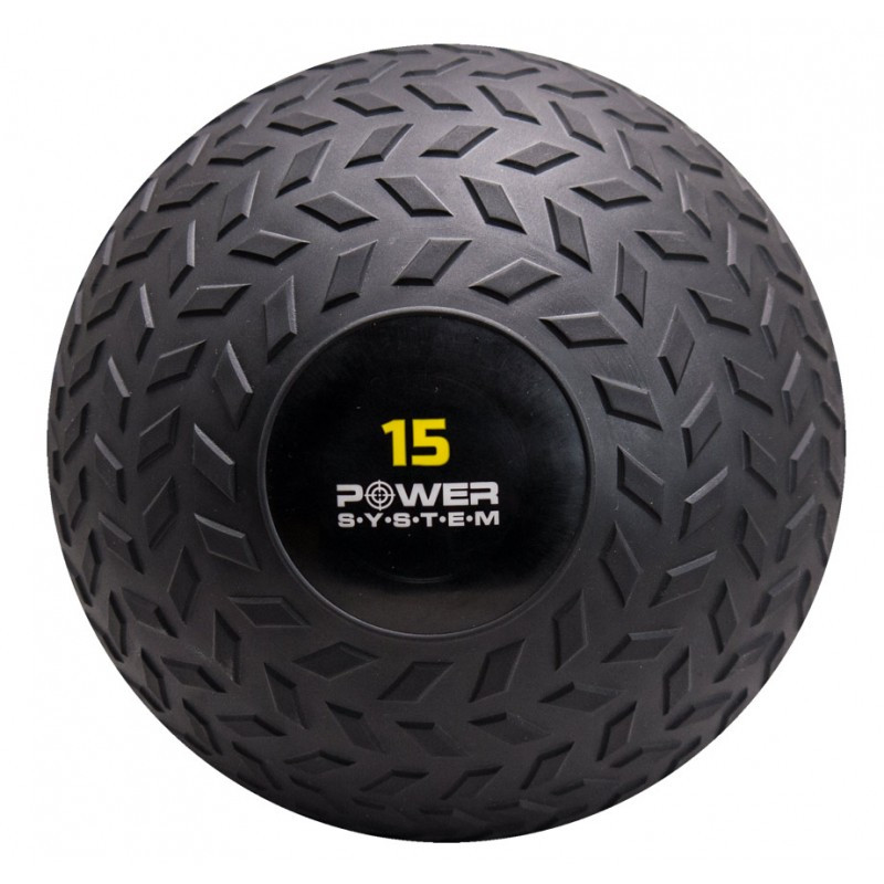 Мяч SlamBall для кроссфита и фитнеса Power System PS-4117 15 кг рифленый