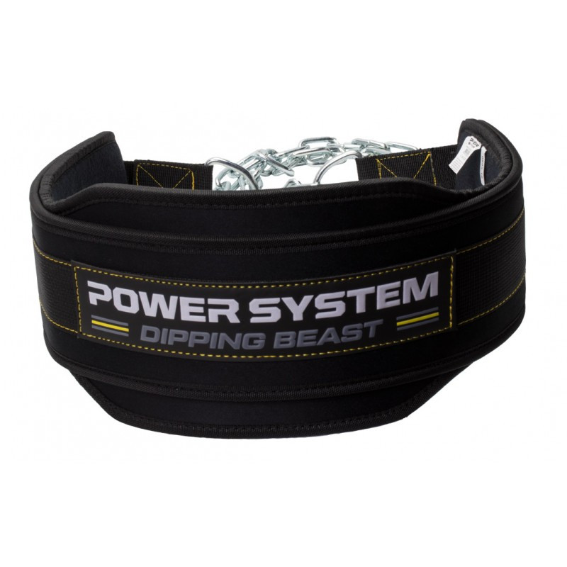 Пояс для отягощений Power System Dipping Beast PS-3860 Black/Yellow