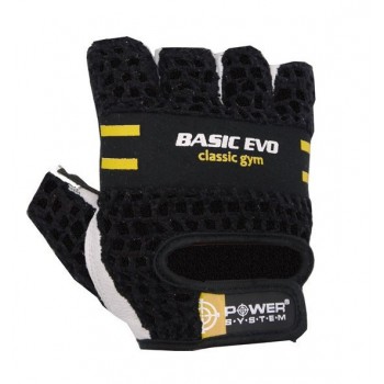 Перчатки для фитнеса и тяжелой атлетики Power System Basic EVO PS-2100 Black Yellow Line M
