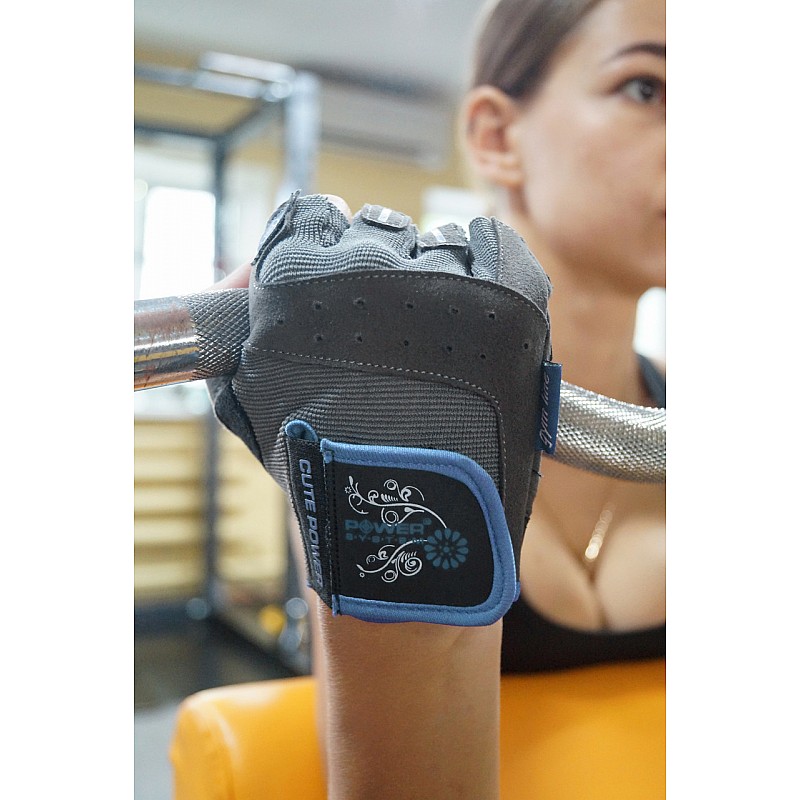 Перчатки для фитнеса и тяжелой атлетики Power System Cute Power PS-2560 женские Blue S