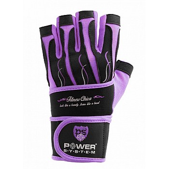 Перчатки для фитнеса и тяжелой атлетики Power System Fitness Chica женские PS-2710 Purple XS
