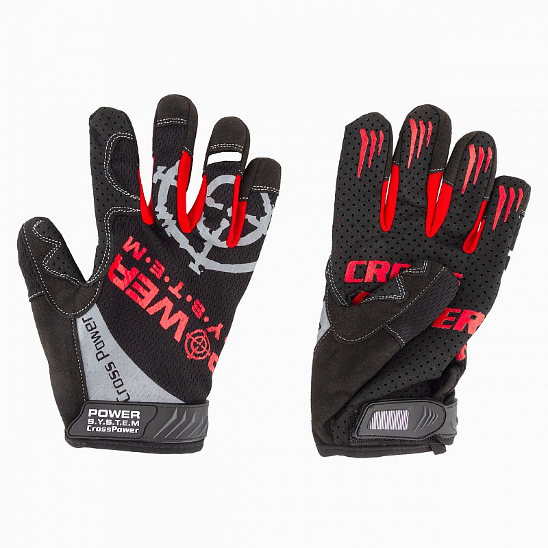 Перчатки для кроссфита с длинным пальцем Power System Cross Power PS-2860 Black/Red XL