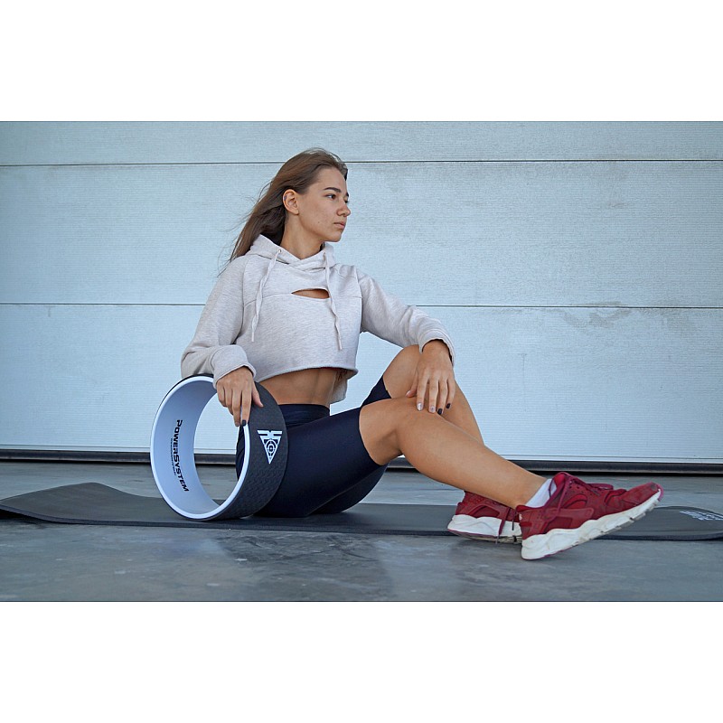 Йога колесо для фитнеса и аэробики Power System Yoga Wheel Pro PS-4085 Black/White