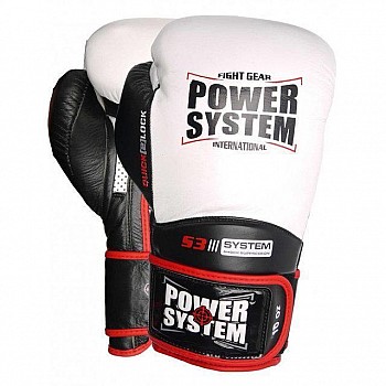 Боксерские перчатки PowerSystem PS 5004 Impact White 16 унций
