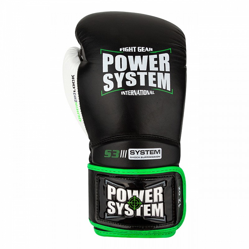 Боксерские перчатки PowerSystem PS 5004 Impact Black 16 унций