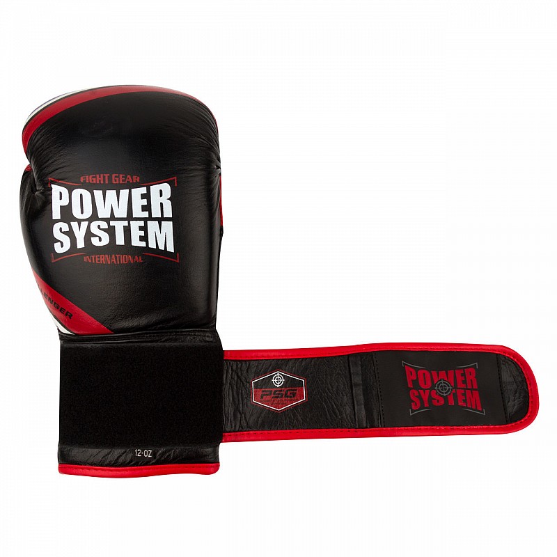 Боксерские перчатки PowerSystem PS 5005 Challenger Black/Red 14 унций