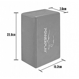 Блок для йоги PowerPlay 4006 Yoga Brick Серый