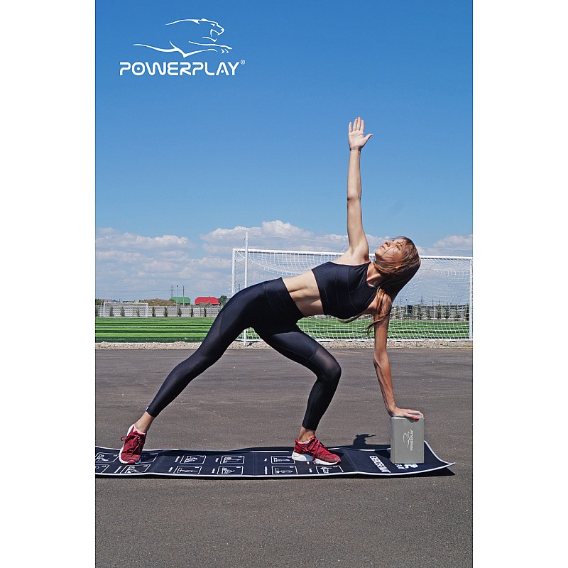 Блок для йоги PowerPlay 4006 Yoga Brick Серый