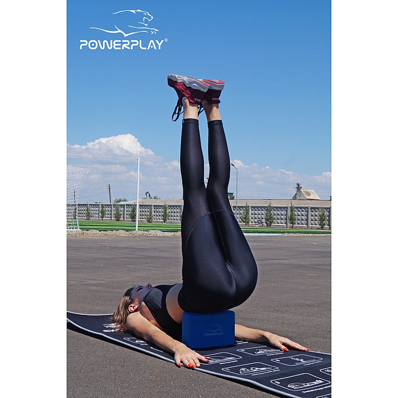 Блок для йоги PowerPlay 4006 Yoga Brick Темно-синий