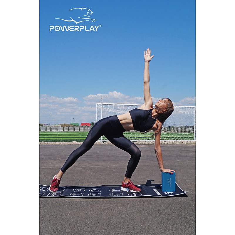 Блок для йоги PowerPlay 4006 Yoga Brick Темно-синий