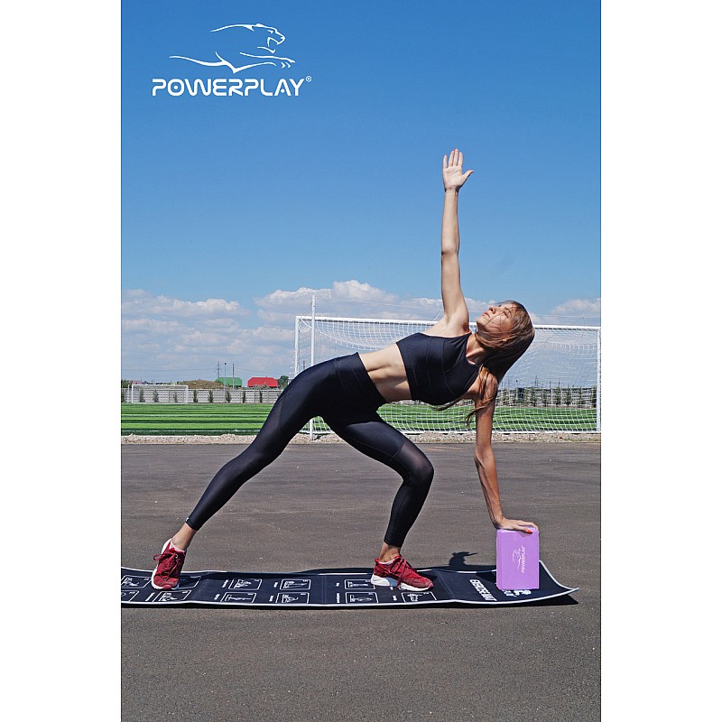 Блок для йоги PowerPlay 4006 Yoga Brick Фиолетовый
