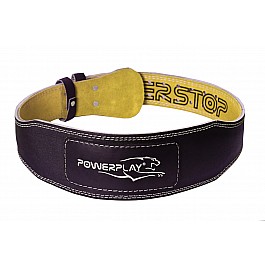 Пояс для важкої атлетики PowerPlay 5085 Чорно-Жовтий S