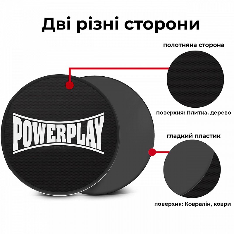 Диски для ковзання PowerPlay 4332 Sliding Disk Чорні