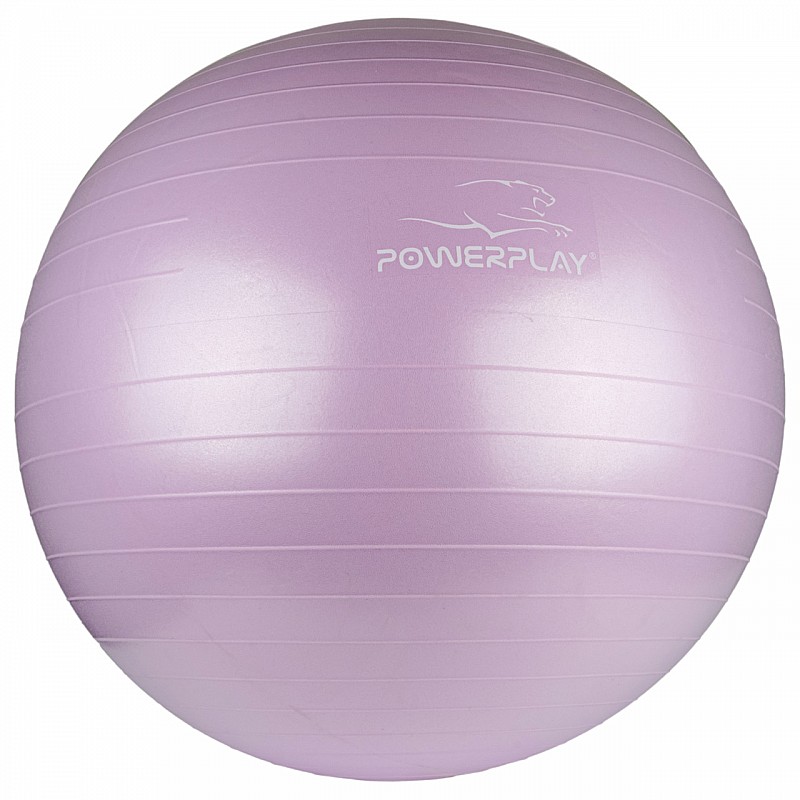 М'яч для фітнесу PowerPlay 4001 65см Ліловий + насос