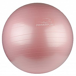М'яч для фітнесу PowerPlay 4001 65см Рожевий + насос