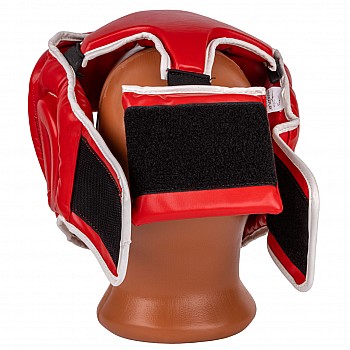 Боксерский шлем тренировочный PowerPlay 3100 PU Красный S - фото 2