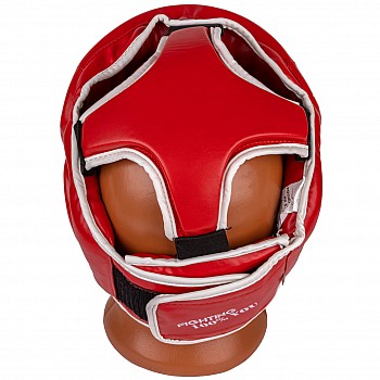 Боксерский шлем тренировочный PowerPlay 3100 PU Красный XS - фото 2
