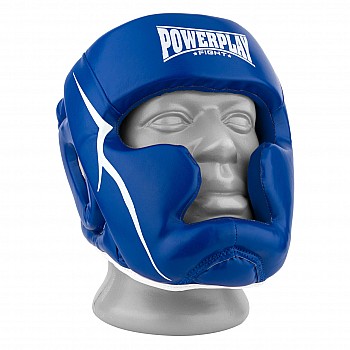 Боксерский шлем тренировочный PowerPlay 3100 PU Синий M