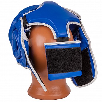 Боксерский шлем тренировочный PowerPlay 3100 PU Синий L - фото 2