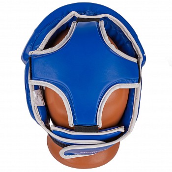 Боксерский шлем тренировочный PowerPlay 3100 PU Синий XS - фото 2