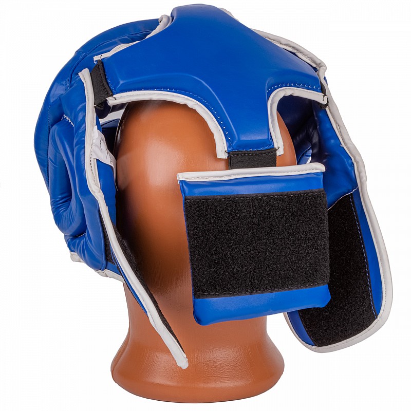 Боксерский шлем тренировочный PowerPlay 3100 PU Синий XS