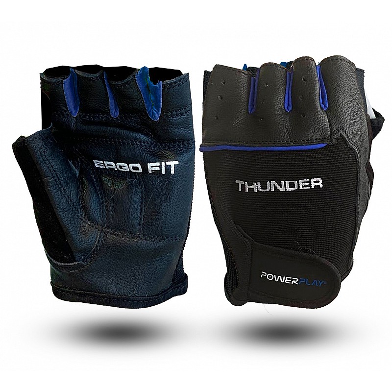 Рукавички для фітнесу PowerPlay 9058 Thunder XL чорно-сині