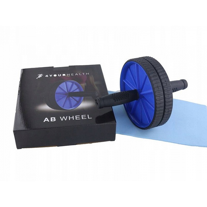 Колесо для пресу подвійне 4yourhealth 0163 Ab Wheel Blue