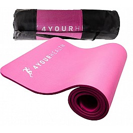 Килимок для йоги та фітнесу + чохол 4yourhealth Fitness Yoga Mat 0125 (180*61*1см) Рожевий