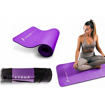 Килимок для йоги та фітнесу + чохол 4yourhealth Fitness Yoga Mat 0095 (180*61*1см) Фіолетовий