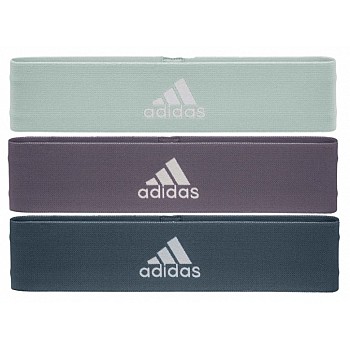 Набір еспандерів Adidas Resistance Band Set (L, M, H) зелений, фіолетовий, темно-синій Уні 70х7,6х0,