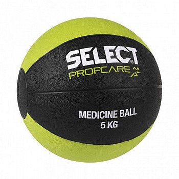 Мяч медицинский SELECT Medicine ball чорн/салатовий, 5кг