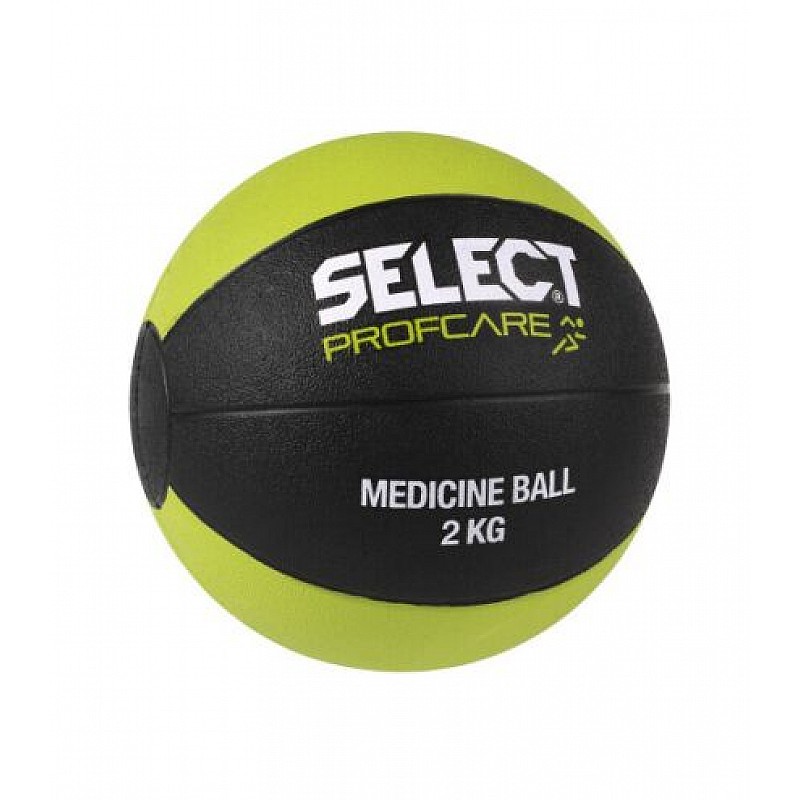 Мяч медицинский SELECT Medicine ball (1 kg)  чорн/салатовий, 2кг фото товара