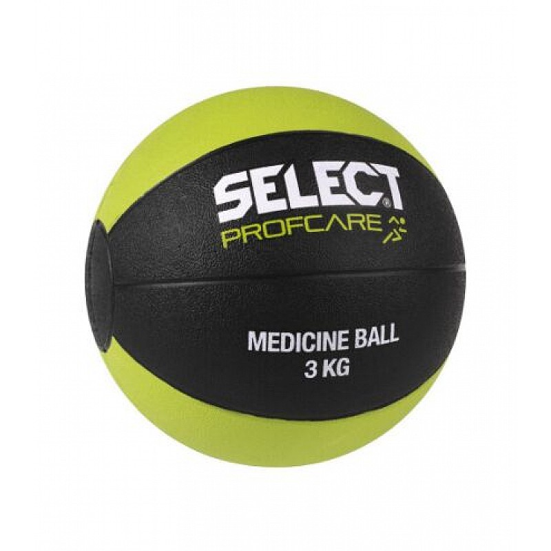 Мяч медицинский SELECT Medicine ball (1 kg)  чорн/салатовий, 3кг фото товара