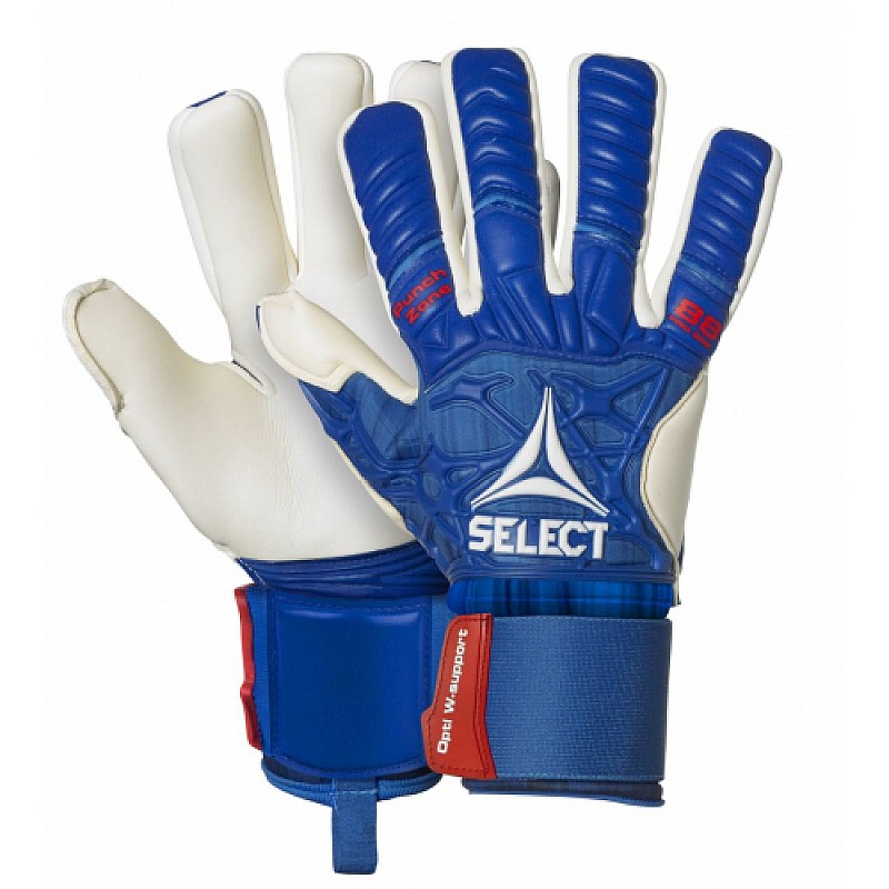 Вратарские перчатки SELECT 88 Pro Grip  син/біл/червоний, 9 фото товара