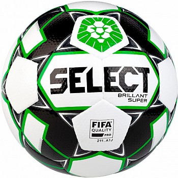Мяч футбольный SELECT Brillant Super ПФЛ (013) біл/зелений, 5