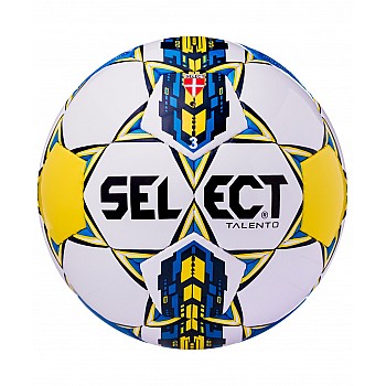 Мяч футбольный SELECT Talento (smpl) біл/син/жовт, 3