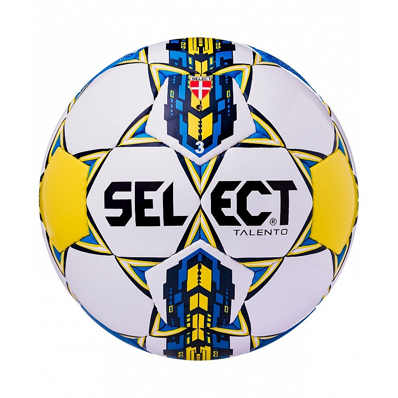 Мяч футбольный SELECT Talento (smpl) біл/син/жовт, 3