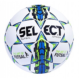 М’яч футзальний SELECT Futsal Attack (smpl) біл/син/чорн, 4